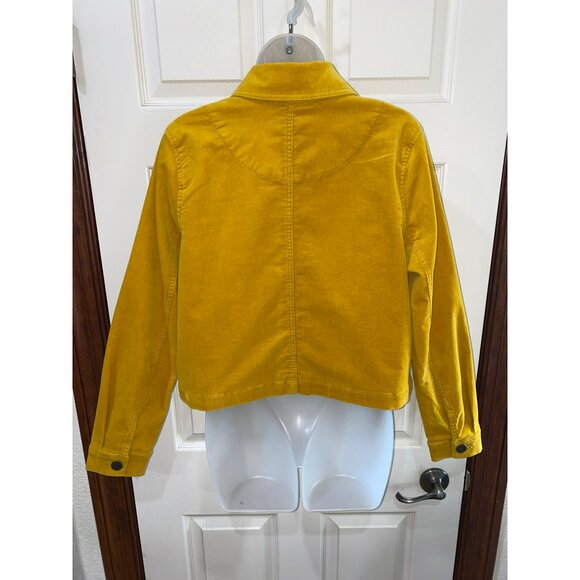 Cabi 3909 Citizen Jacket Fall S Mustard Yellow Corduroy Button Front Womens Casu - Picture 7 of 11